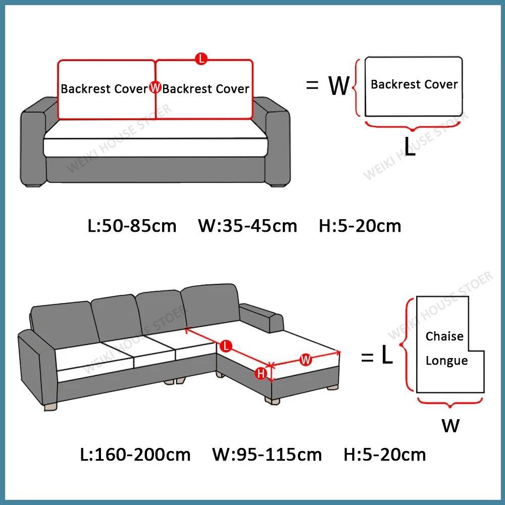 Funda de Cojín de Asiento de Sofá Funda de Silla Extraíble Jacquard Funda Elástica Lavable Protector de Muebles 1/2/3/4 Plazas