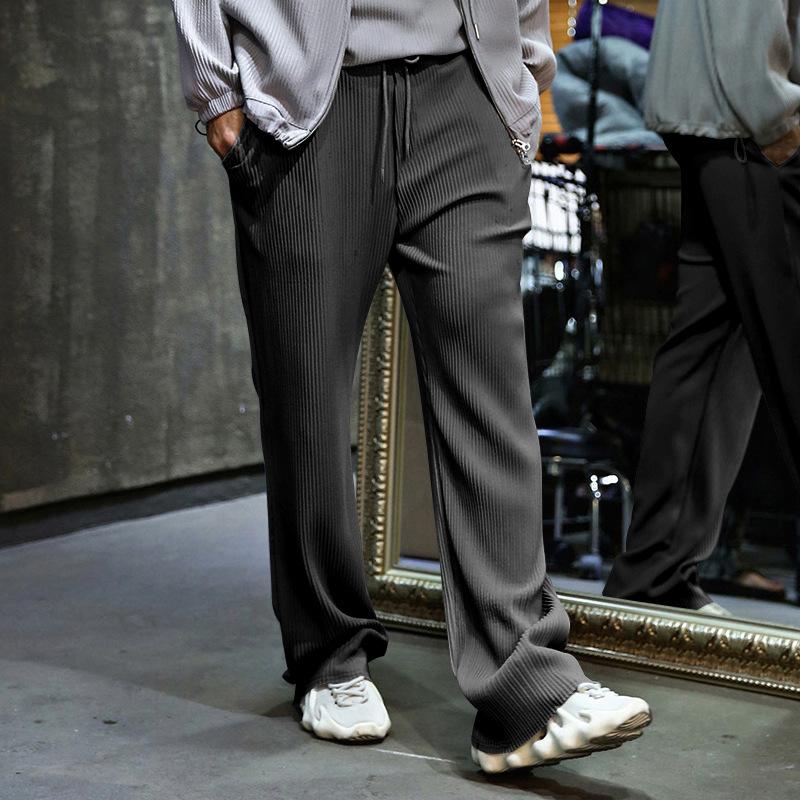 Брюки прямые мужские спортивные брюки модные мужские спортивные брюки однотонные — фото 12