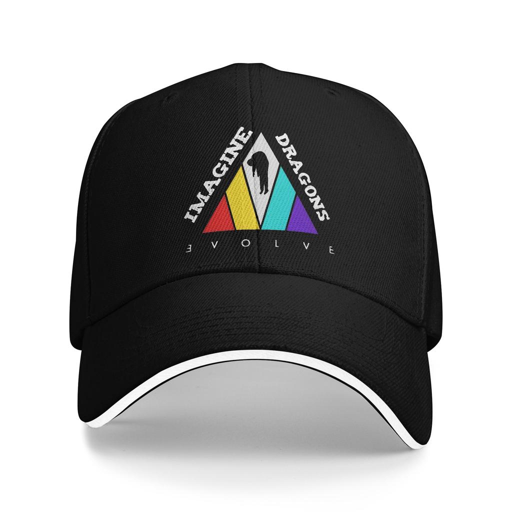 Adult Rock Music Logo Tour Sandwich Cap   Outdoor Baseball Cap Imagine Dragons Band Trucker Hat Adjustable Trucker Cap Summer