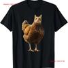 Funny Cat Chicken T Shirt Vintage Washed Homme Graphic Unisex Comfortable Slightly Streetwear Stylish Versatile Stretched