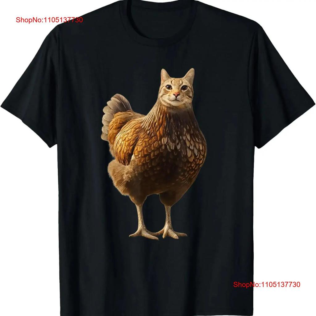 Funny Cat Chicken T Shirt Vintage Washed Homme Graphic Unisex Comfortable Slightly Streetwear Stylish Versatile Stretched