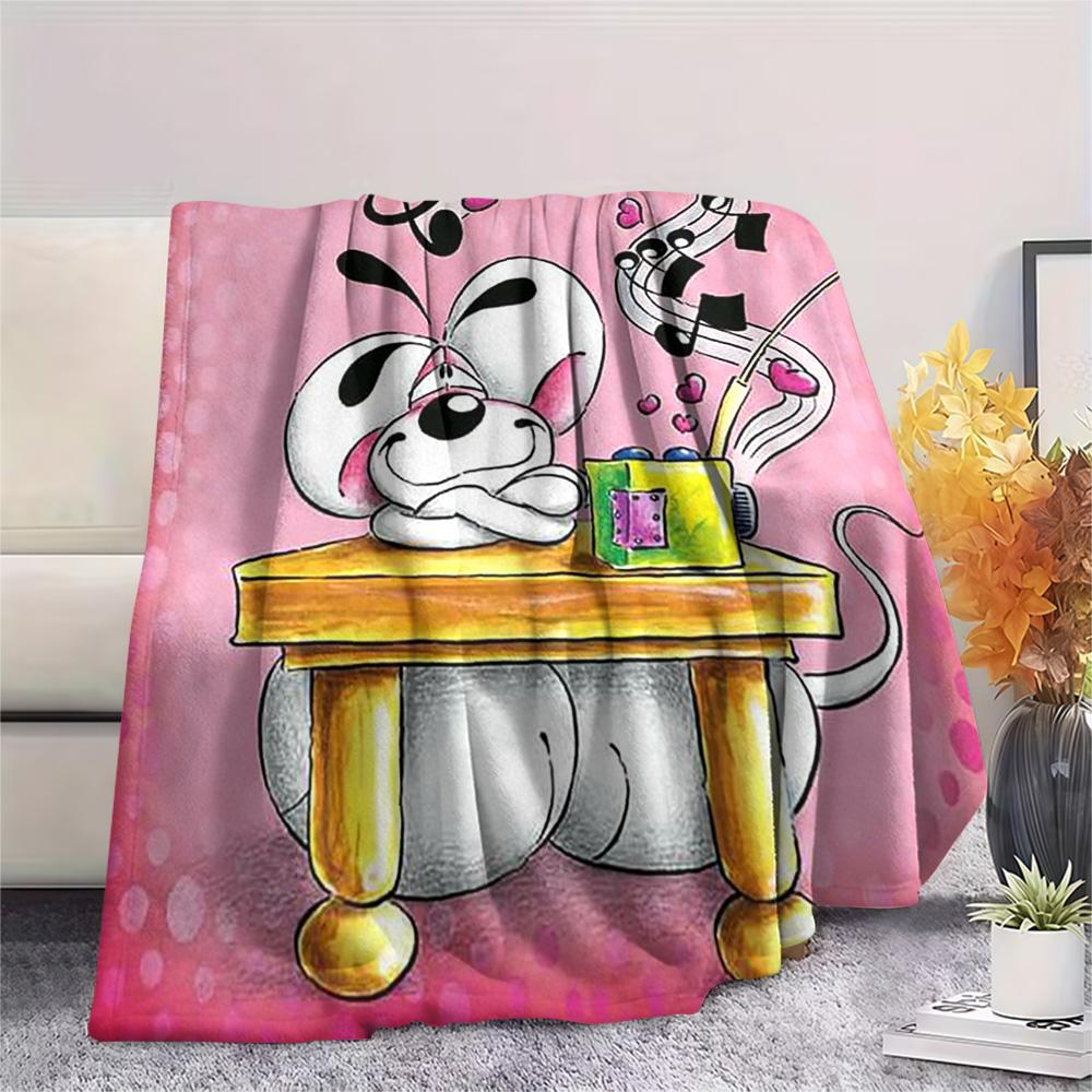 1PC Diddl Patterned Flannel Blanket Suitable For All Seasons for Home Decor Warmth and Comfort Gifts Holiday Present