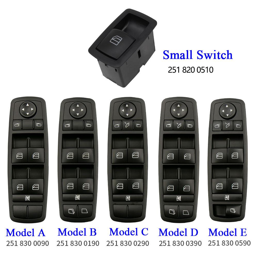W164 W251 Spínač hlavního ovládání předního okna pro Mercedes Benz ML GL R GL320 GL350 GL450 ML320 ML350 ML450 ML500 R320