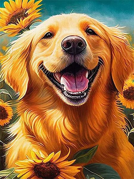 

Алмазная картина новинка 2024 года, собака, мультяшный домашний декор, полная квадратная/круглая мозаика, вышивка животных, настенное искусство Full Round 20x30CM