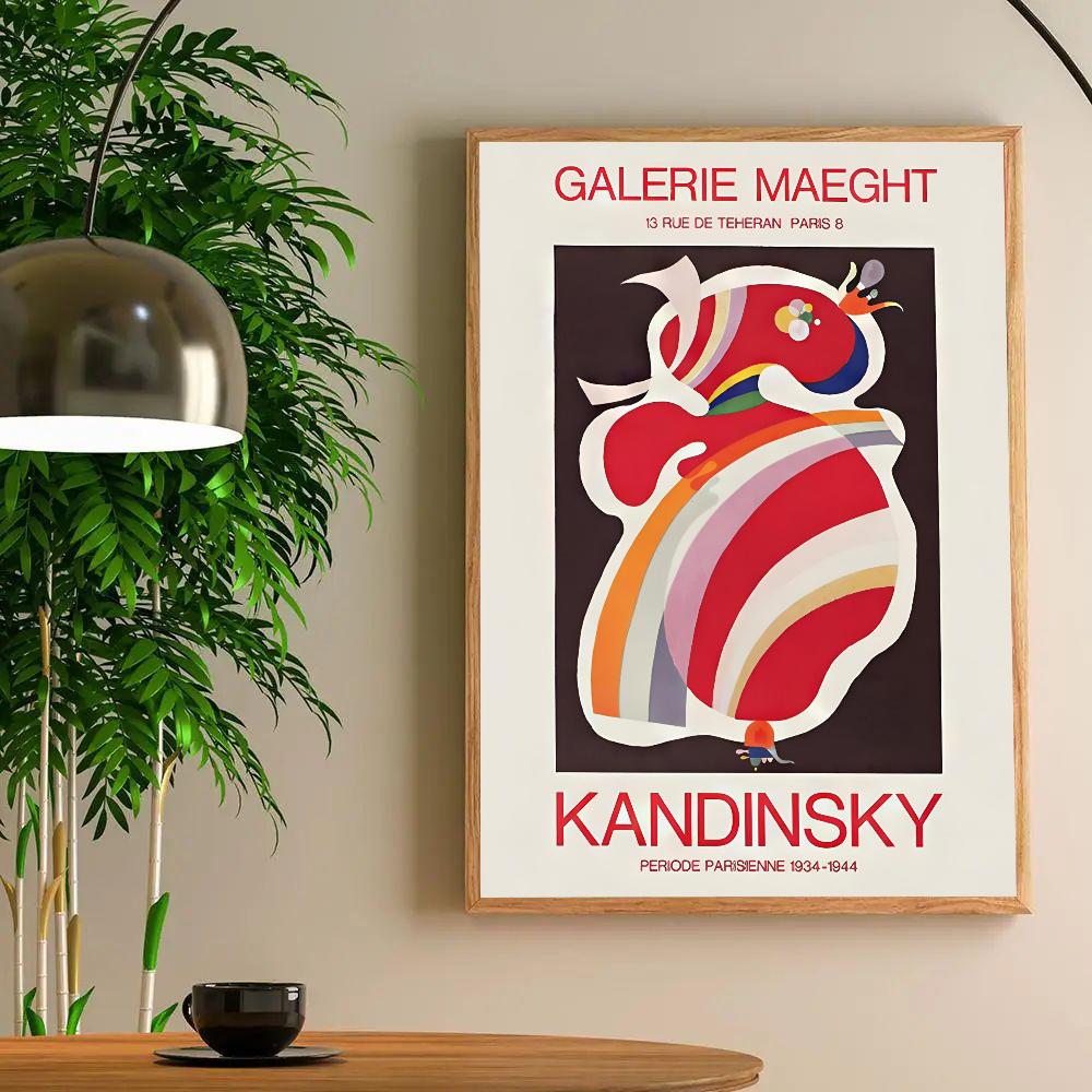 1pc French Wassily Kandinsky Art Poster HD Posters Home Room Bar Cafe Decor Art Wall Painting Picture
