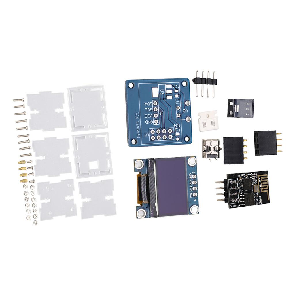 Mini Clock Kit Acrylic Shell Organic Light Emitting Diode Display DIY Timing Module Electronic Clock Kit DC5V