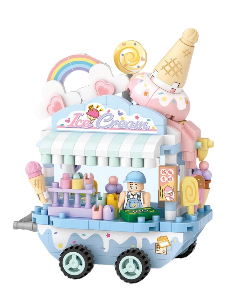 House Building Blocks Household Appliance Dessert Store Street View Snack Children's Toys Boys Girls Gifts Compatible With