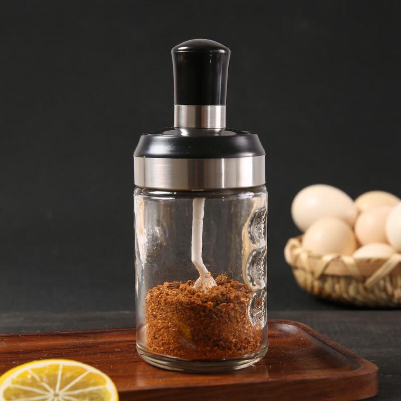 

Lead-Free Glass Seasoning Jars with Spoons - Set of 3