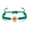Adjustable Colorful Woven Daisy Bracelet for Men And Women Handmade Sunflower Bracelet for Couples Best Friends Graduation Gift
