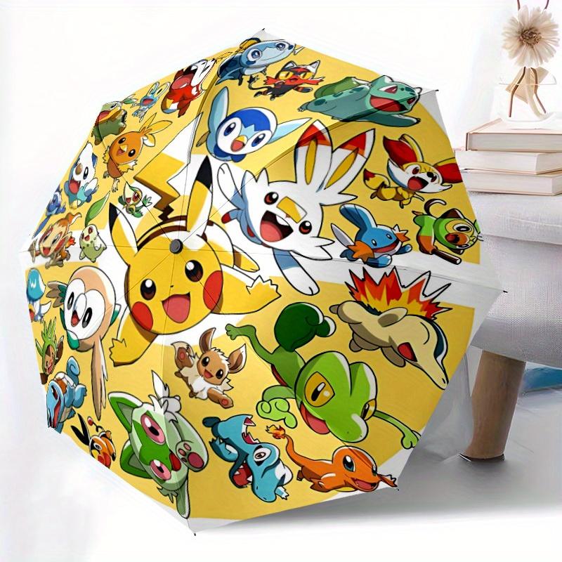 1pc Pokemon Automatic Umbrella Durable Iron Frame & Plastic Handle, Gift for Men & Women, Sturdy Construction, Playful Design Yy250826161