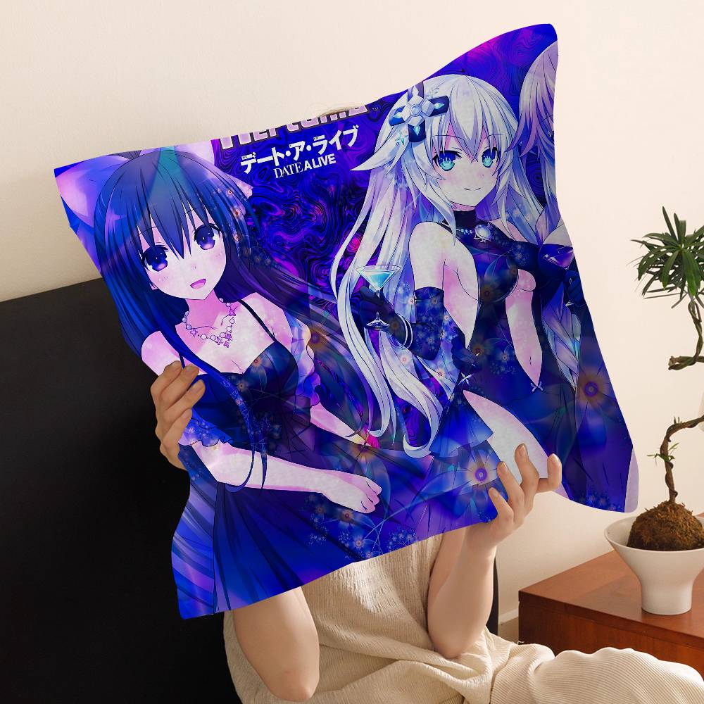 

DATE A LIVE Anime Stitch Lucky Dragon Pillow Cover Sofa Cushion Cover Home Room Decoration Children Gift 30x30 cm