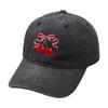 Cherry Bowknot Print Baseball Wash Cotton Sun Caps Adjustable Truckers Hat For Outdoor Activity Hiphop Dancing Headwear
