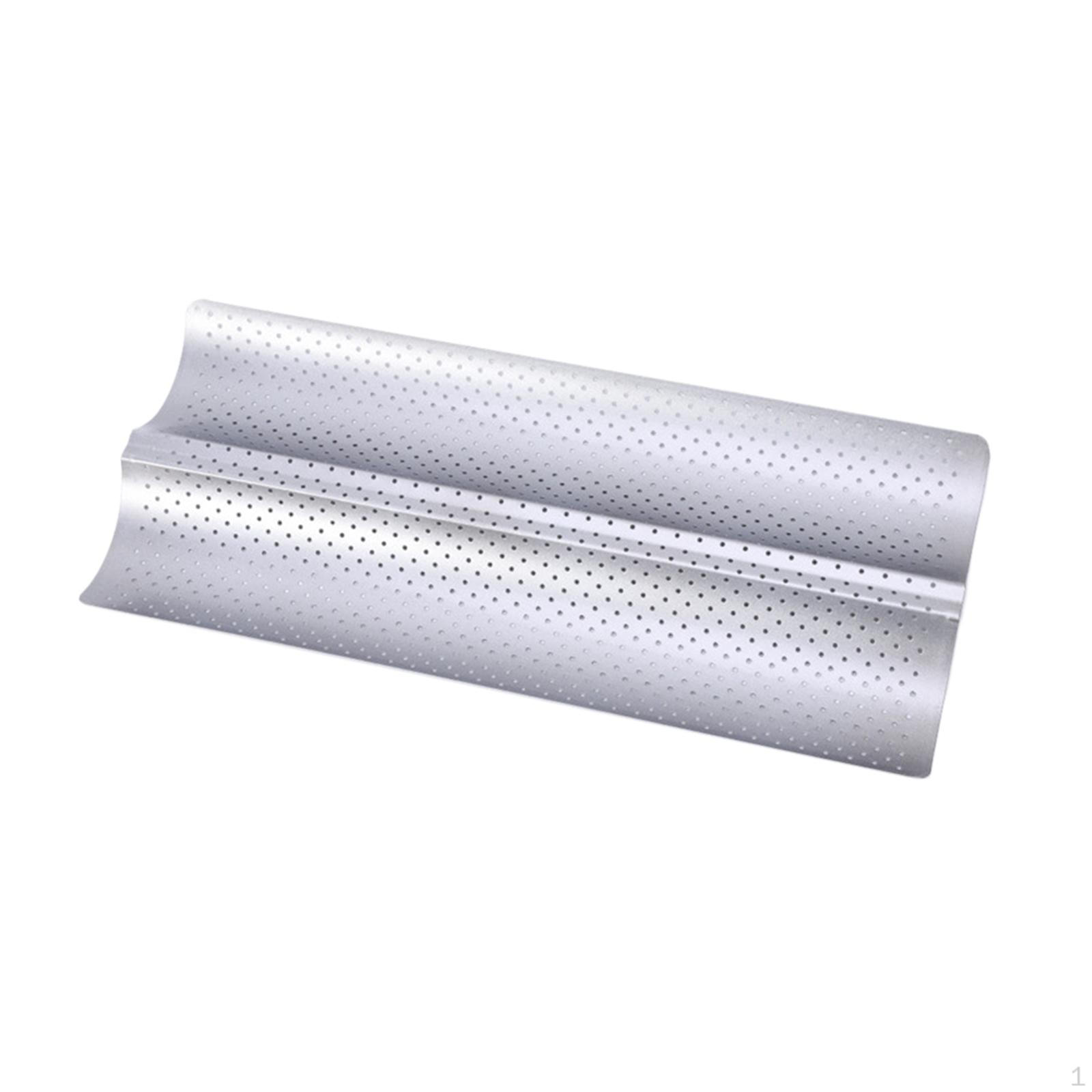 

Baguette Baking Tray for French Bread, Versatile Loaf Pan Kitchen Use 2 grids