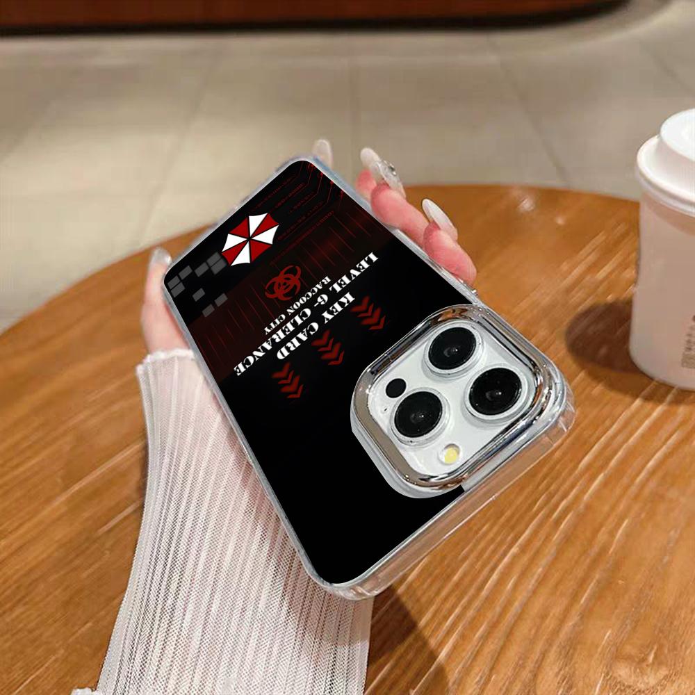 Game R-ResidentS EvilS Phone Case For Iphone 17 16 15 14 13 12 11 Pro Max Xr Air Plus Silicone Cover Silver Hard Shell Cover