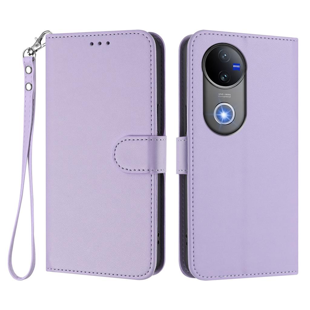 For vivo V50e 5G/vivo V50 5G Leather Case Wallet Stand Phone Cover with Wrist Strap