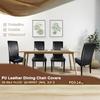 1pc PU Leather Waterproof Chair Cover Elastic Chair Slipcover Solid Colour Chair Case Protector for Dining Room Hotel Banquet