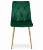 LIBRA Chair - Dark Green Velvet / Wood-colored Legs X 1