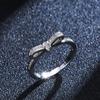 Korean Cute Bow Silver Zircon Ring for Girls – Fashion Jewelry