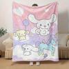 1pc, Sanrio Adorable Unicorn and Bunny Home Decor Blanket: Perfect Gift for Bedroom, Living Room, Travel, Camping, Car, Beach, Office Nap, Cozy Flanne