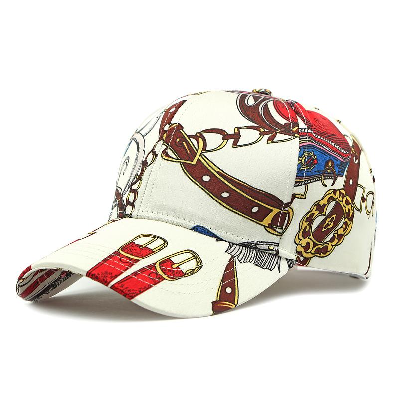 

Мужская весенне-летняя кепка Солнцезащитная шляпа Женская бейсболка с принтом белый