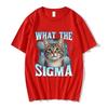 What The Sigma Funny Meme Cat Graphic TShirts Unisexs Women Cotton Casual Oversized Short Sleeve T Shirts Fashion Cotton T Shirt