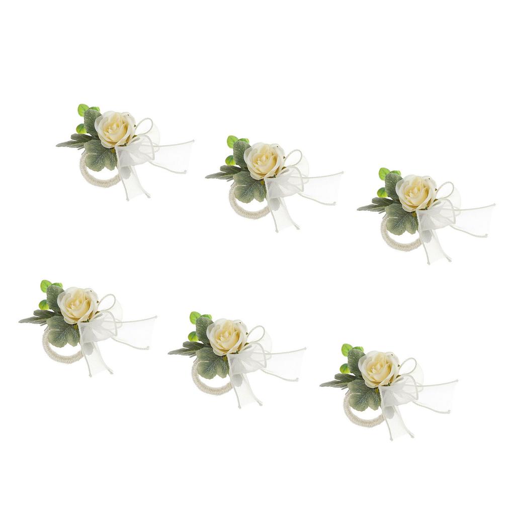 Set of 6 Spring Vine Design Napkin Holder Rings Multipurpose Napkin Rings for Banquets Gatherings or As Home Decoration