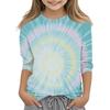 Children's 3/4 Sleeves Printed O-neck Top Everyday Casual T-shirt