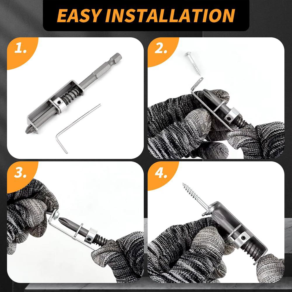 Phillips Anti Drop Screwdriver Bit Fixing Clamp Set Suitable for Electric Drills DIY Repair Rafford Screw Holder Drill Bit