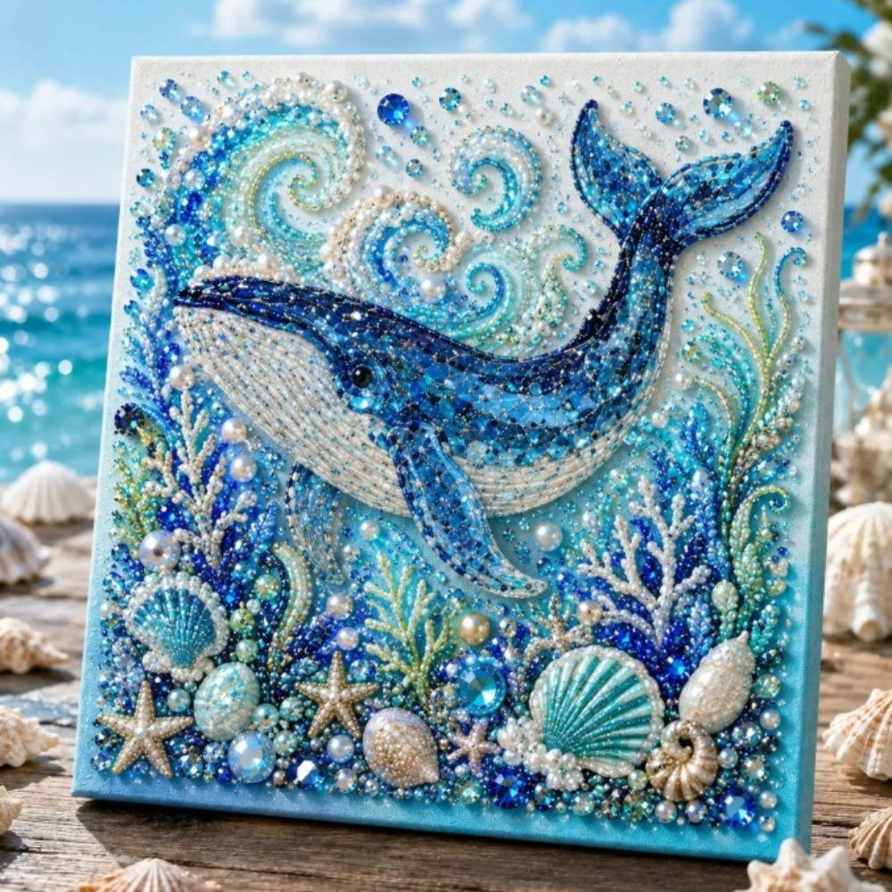 Kit Pittura Perle Finitura Scintillante Mezzo Tondo Perle Kit Artigianato Fai da Te Kit Arte Oceanica Decorazione Parete Casa