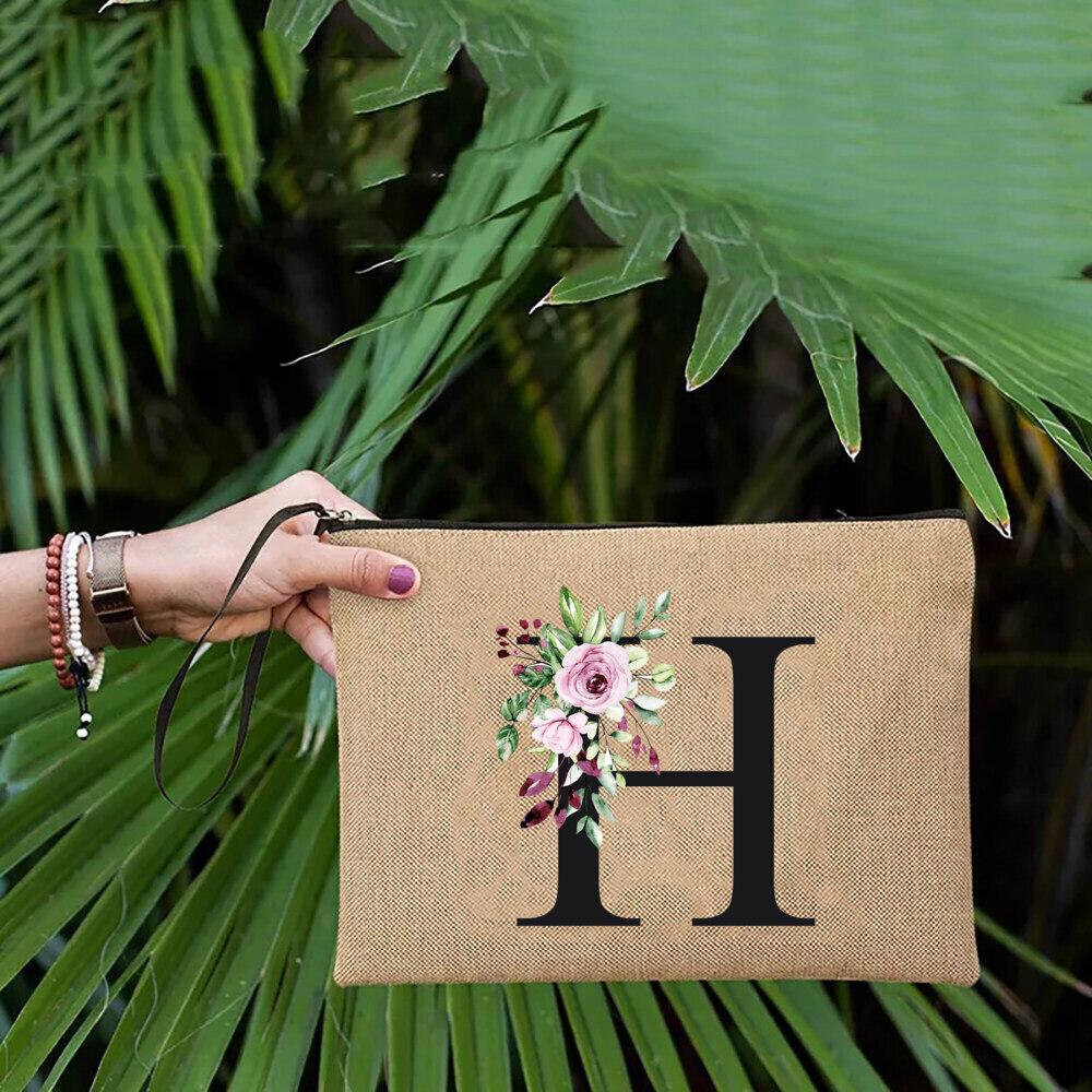 Простой льняной клатч на запястье — фото 8