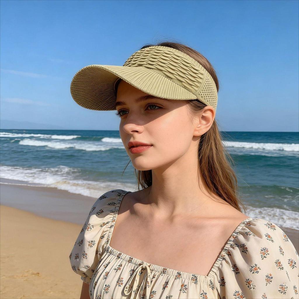 Spring-Summer Korean-European Trendy Flyknit Fish Scale Sun Hat - Transparent Design