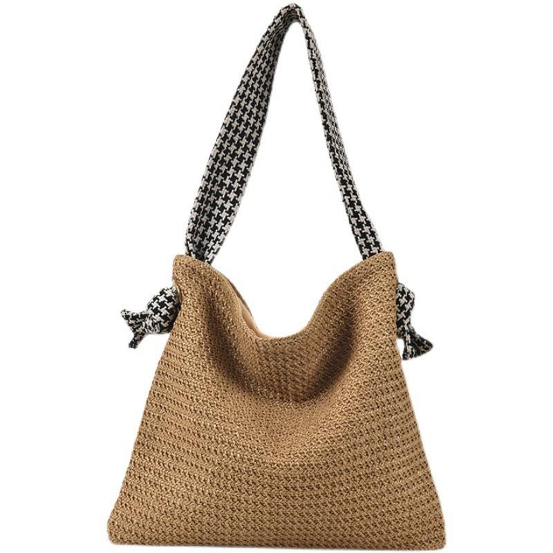 Boho Braided Spring/Summer Braided Tote Beach Resort Shoulder Underarm Bag