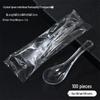 ZISIZ Individually Wrapped Disposable Plastic Spoon
