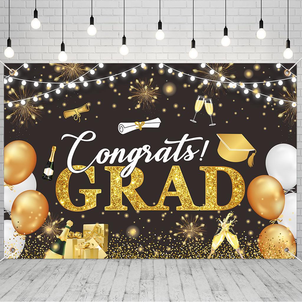 School Graduation Ceremony Party Decoration Background Cloth Banner Graduation Season Poster Hanging Cloth