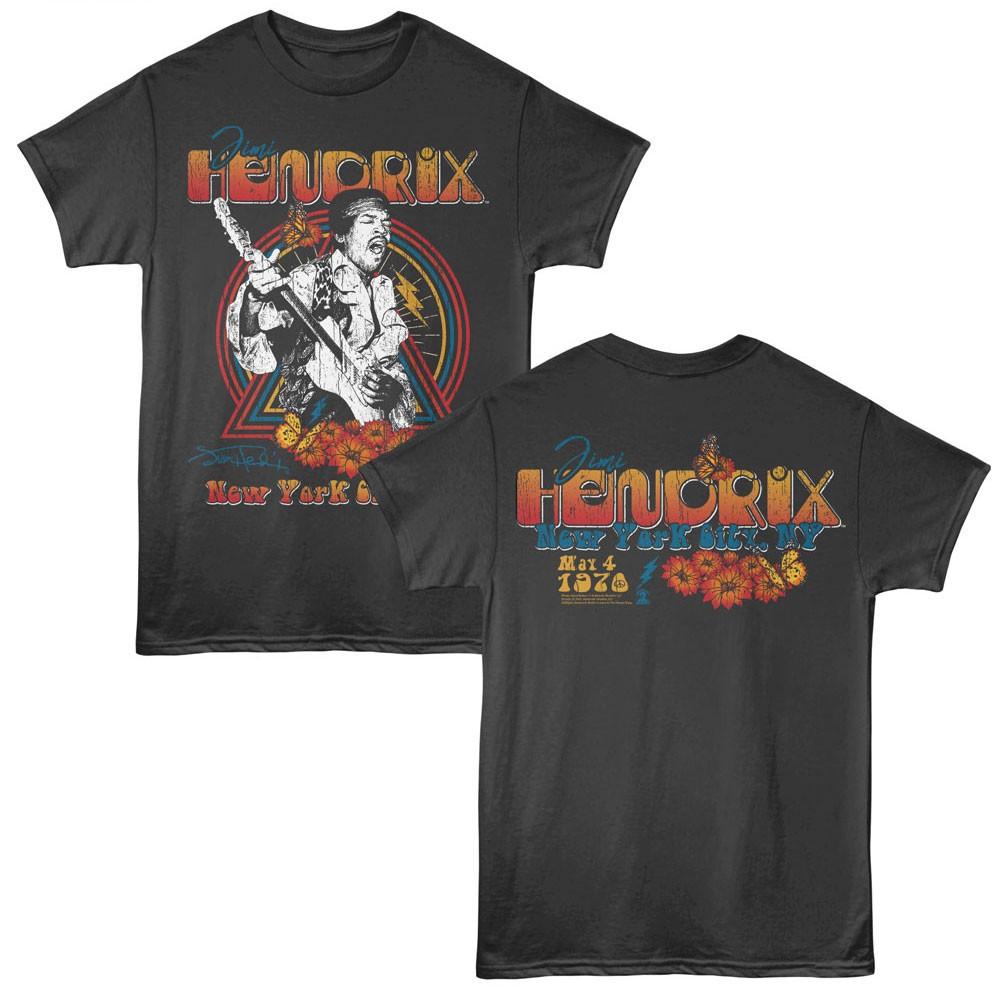 Jimi Hendrix Live New York City May 4th 1970 Men T Shirt Rock Band Tour Merch XXXL