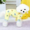 2023 New Dog Clothes Spring and Summer Simple Cute Pet Dog Clothing Orange Dinosaur Home Clothes