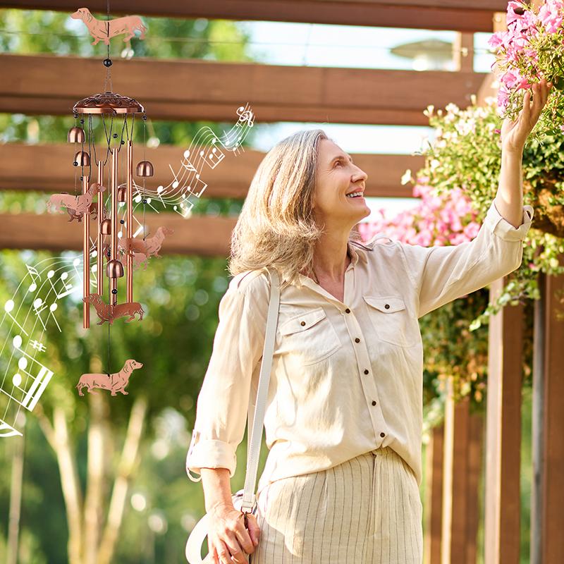 

Такса Собака Музыка Ветра Для Уличного Использования, Металлические Музыка Ветра, Подарки Такса Собака Для Женщин/Мужчин, Декор Сада Музыка Ветра На Открытом Воздухе