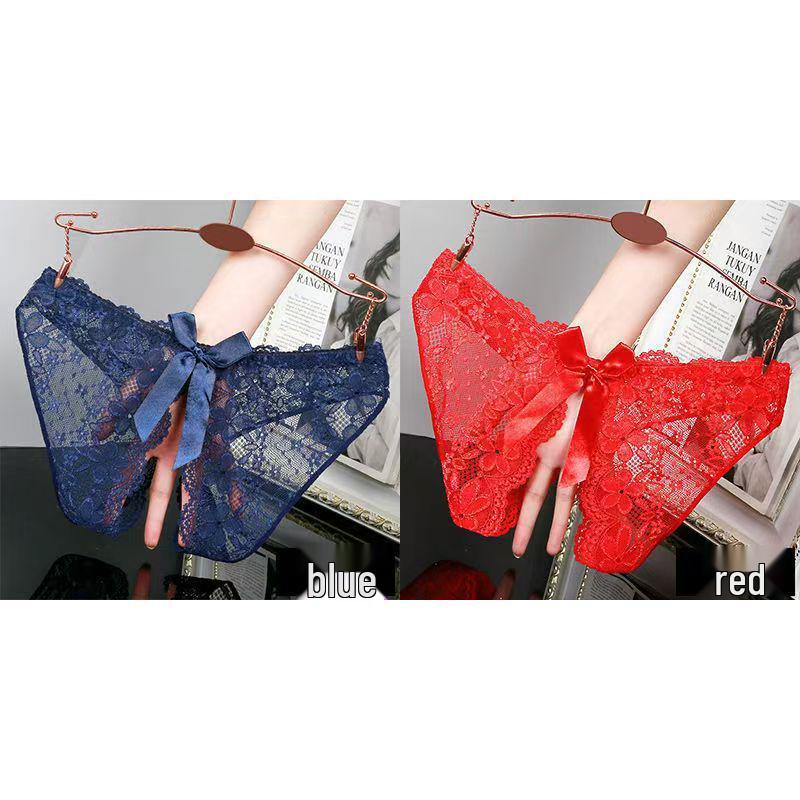 Women's Lace Bow Seamless Open Crotch Panties: Sexy, Hot, and Breathable