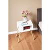 Wooden Leg Nightstand With Decorative Shelves - Atlantic Pine