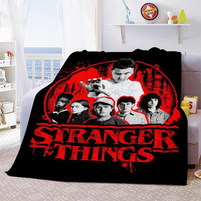 Heißer Film Stranger Things Deckenbezug Cartoon Flanelldecken für Betten Sofas Warmes Bettlaken Weiche Bettwäsche Zimmerdeko Fan-Geschenk