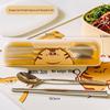 Orange Cat Kids Portable Stainless Steel Cutlery Set
