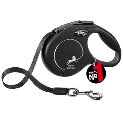Flexi New Classic Tape XS (Under 12kg), 3m, Black [Dog Lead]