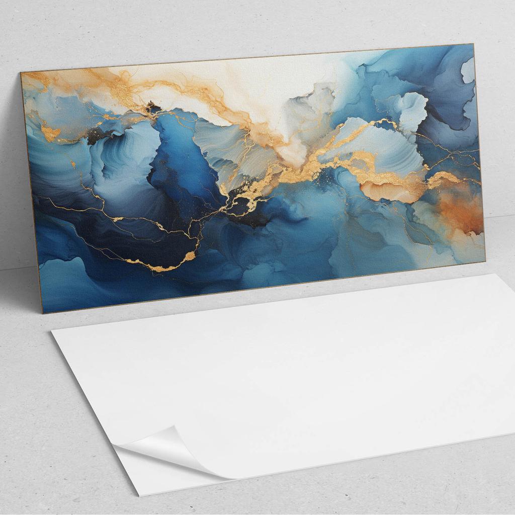 Dekoracyjny Panel Winylowy Samoprzylepny - Do Przedpokoju 100X50 Cm Abstrakcyjny Wzór Z Falami