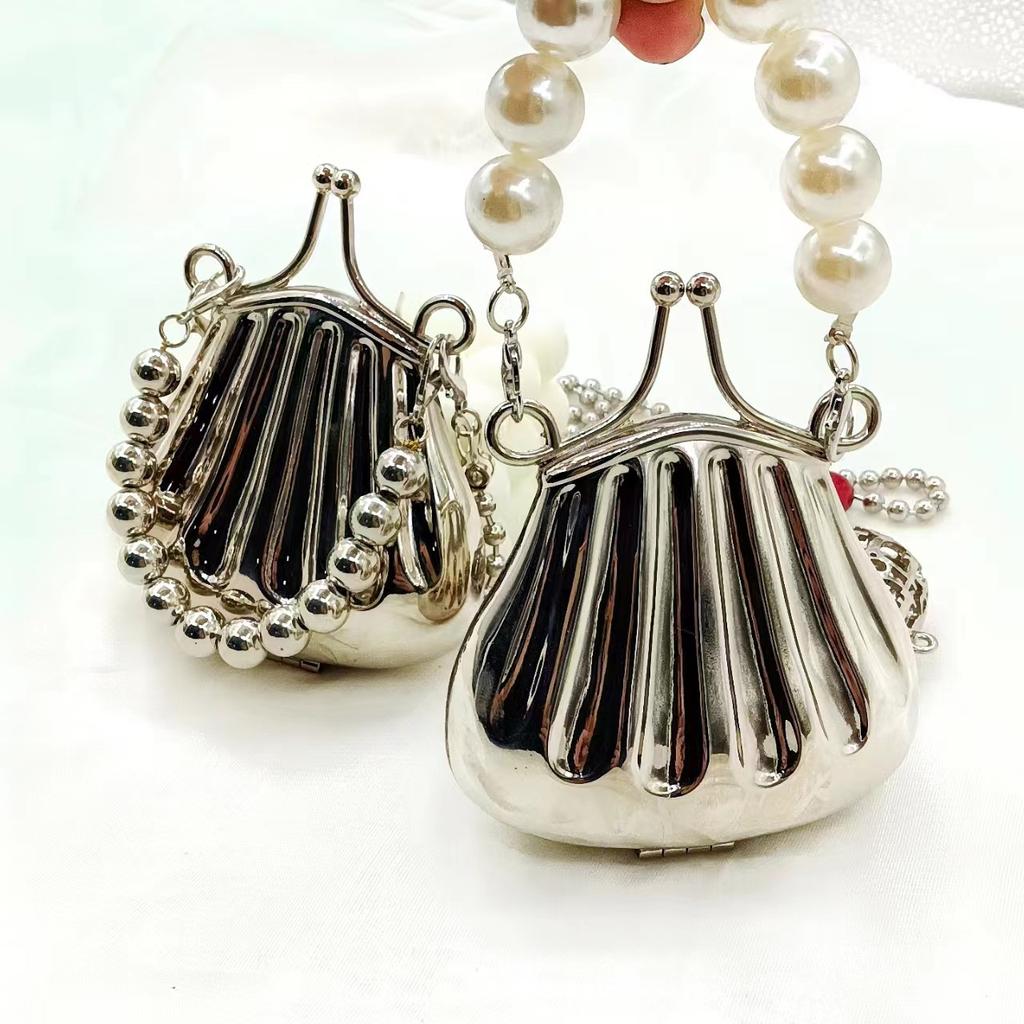 Fashion Metal Lipstick Bag For Women Luxury Dinner Bag Designer Shell Bag High Quality Shoulder Bags Cute Purses Crossbody Bag