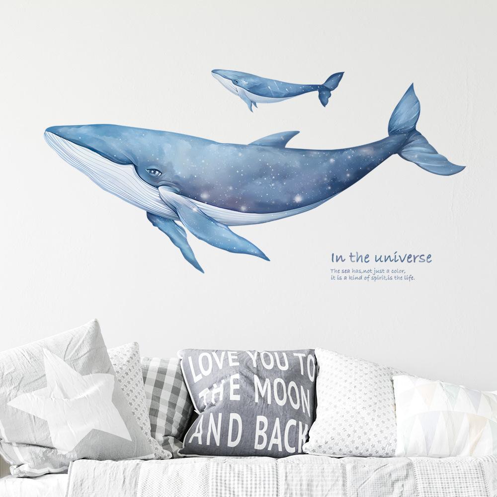 Marine Animals Whale Wall Stickers Home Bedroom Living Room Decoration