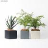 European-style Square Succulents Flower Pot Countertop Ornaments Color Ceramic Flower Pot Plant Potted Garden Decoration Modern