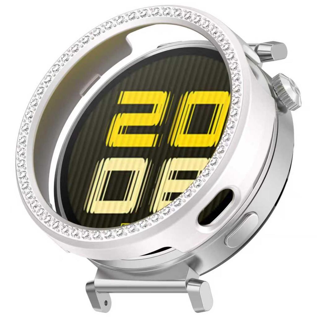 Hollow Case For Huawei Watch GT6 41MM/GT5 41MM Protective Hard and Durable PC Cover With Plastic Diamond Decoration Watch Shell