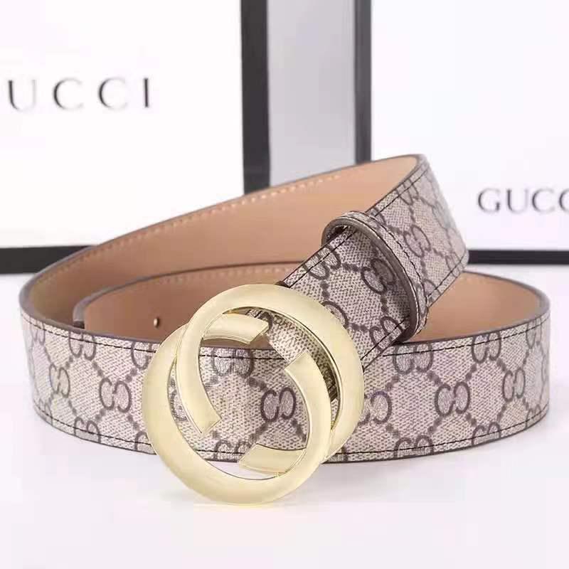 Herrenledergürtel mit neuem Doppel-G-Stoffmuster, glattes Schnallen-Design, Business-Mode-Trend, schlichter Stil für junge Männer.