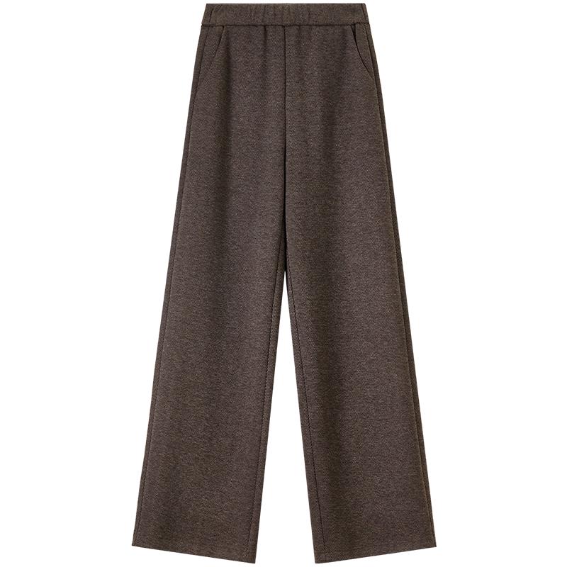 Women's Thickened Lamb Wool Straight Leg Casual Pants