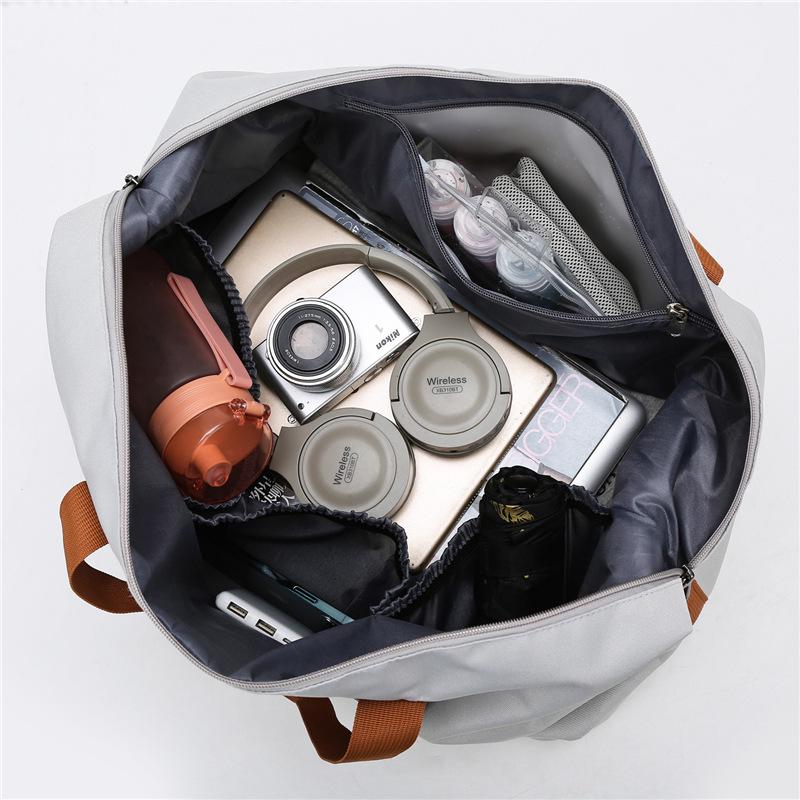 Trolley Handle Travel Bag: Large Capacity, Wet/Dry Separation, Print Logo, Independent Shoe Compartment